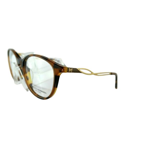 CAROLINA HERRERA VHN 590M  (QADR) TORTOISE 51-17-140 TITANIUM Eyeglasses Frames main image 5